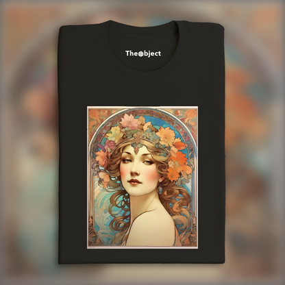 T-Shirt - Enchanting fusion of ornate lines and flowing shapes, Rainbow - 3516619579