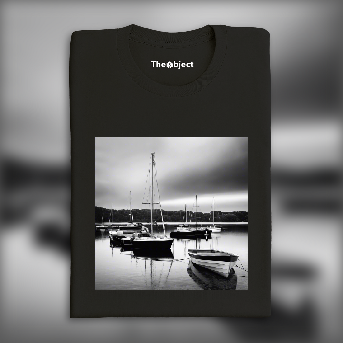 T-Shirt - Urban abstract explorations, black and white,, Lake - 1007198164