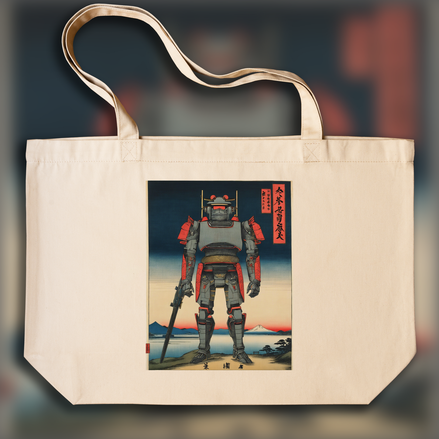 Tote bag - Vues poétiques ukiyo-e, moments fugaces, Cyborg - 1668987908