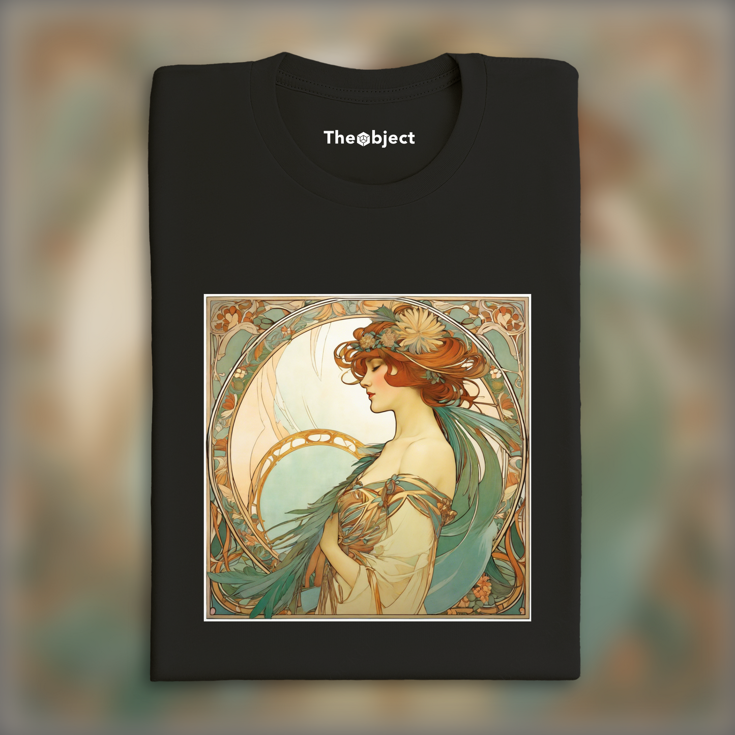 T-Shirt - Enchanting fusion of ornate lines and flowing shapes, Feather - 341254564