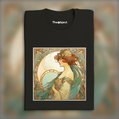 T-Shirt - Enchanting fusion of ornate lines and flowing shapes, Feather - 341254564