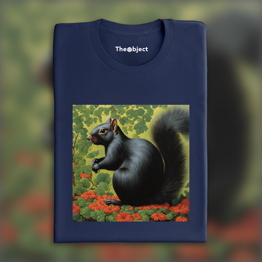 T-Shirt - Belgian surrealism, a black squirrel - 854279793