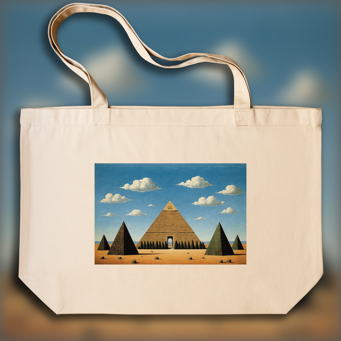 Tote bag - Surréalisme belge, Pyramide - 3920748446