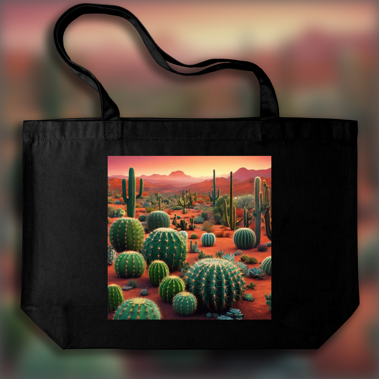 Tote bag - Surrealism, Cactus, Surrealism, Cactus - 2222741767