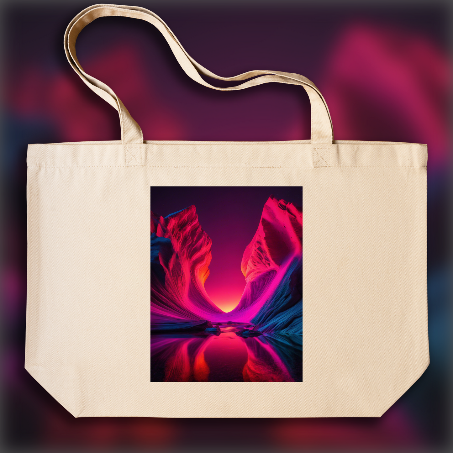 Tote bag - Photolab luminescent neon, Exoplanet landscape - 2950163456