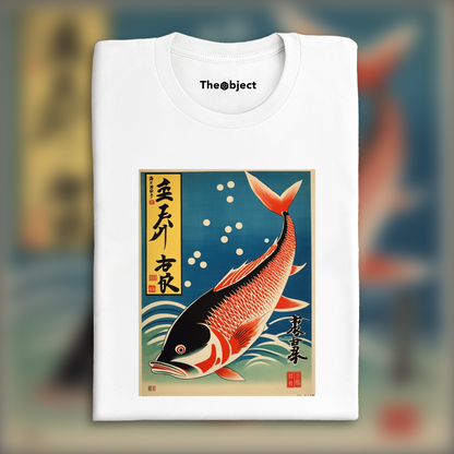 T-Shirt - Poster vintage japonais, Poisson - 1834150533