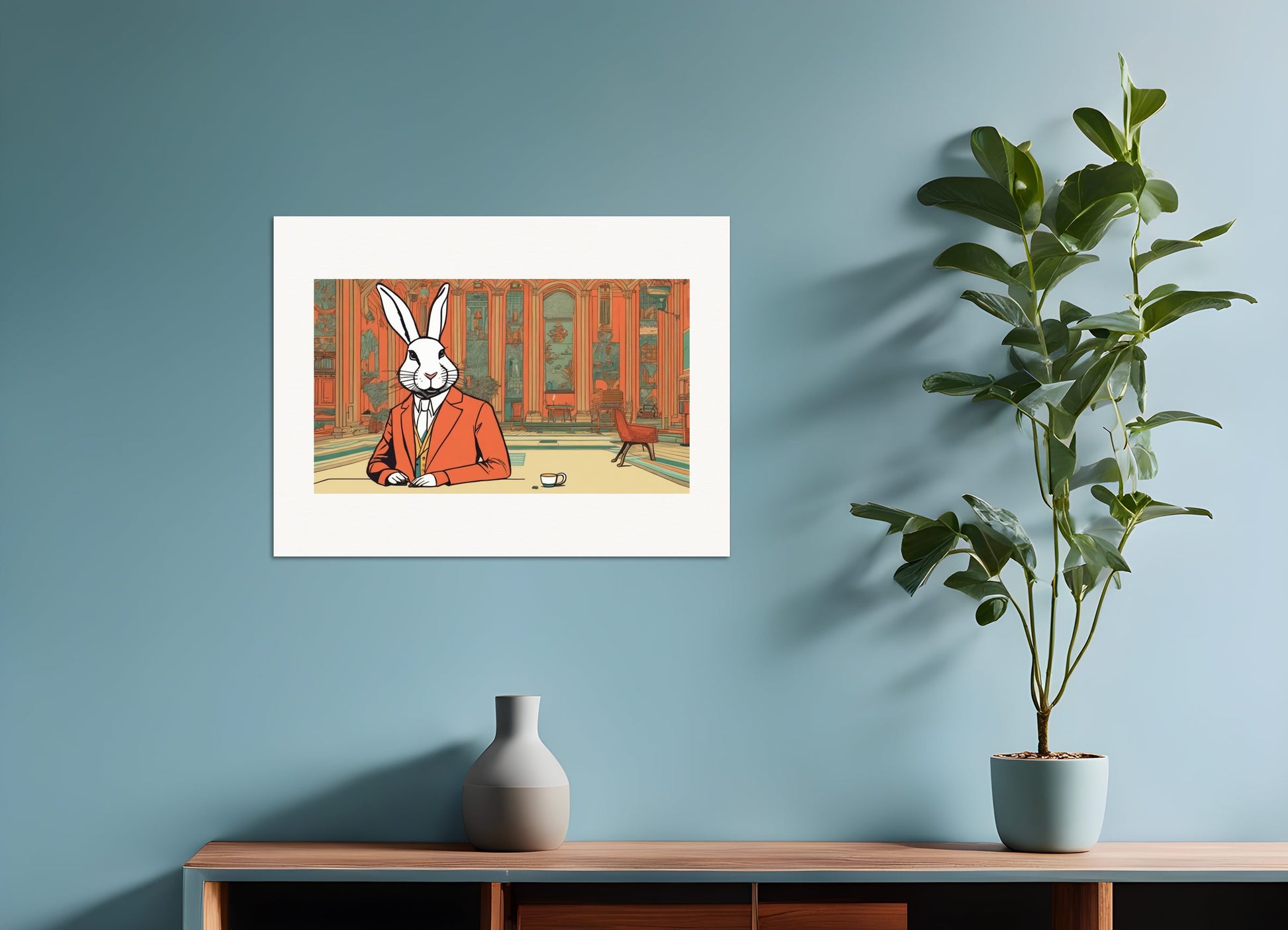 Poster: Wes Anderson atmosphere, Rabbit