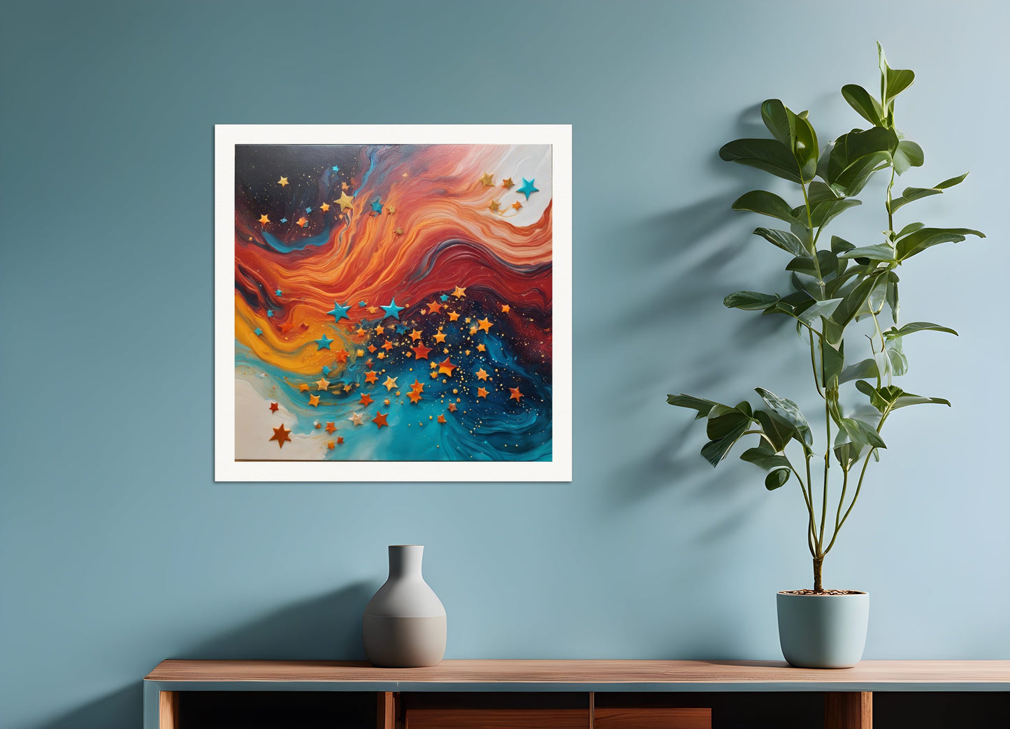 Poster: Fluid Art, Stars