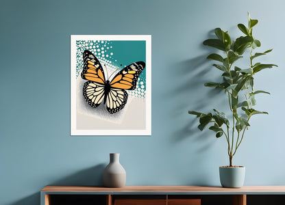 Poster: Halftone dot, Butterfly