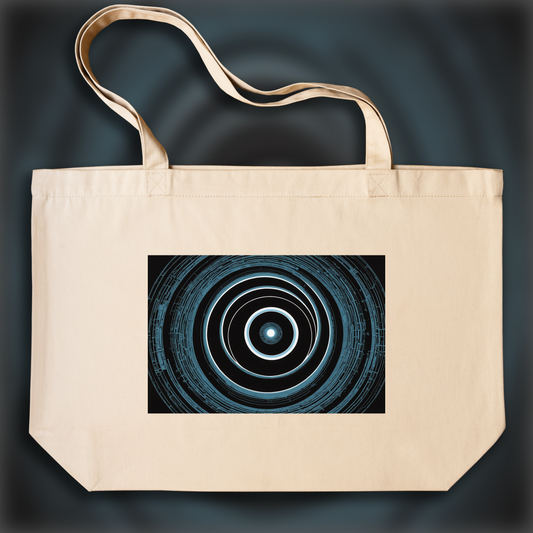 Tote bag - French science fiction comics, dreamlike and psychedelic landscapes, Circles - 780394357