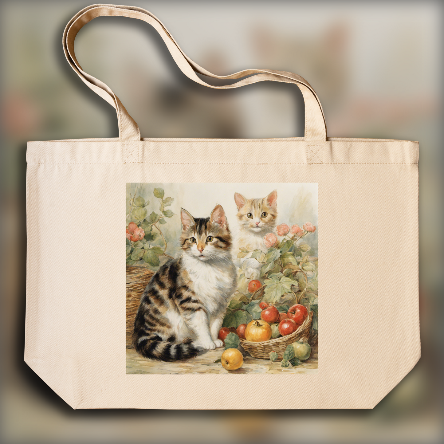 Tote bag - Contes charmants, délicates aquarelles britanniques, Chat - 2520828967