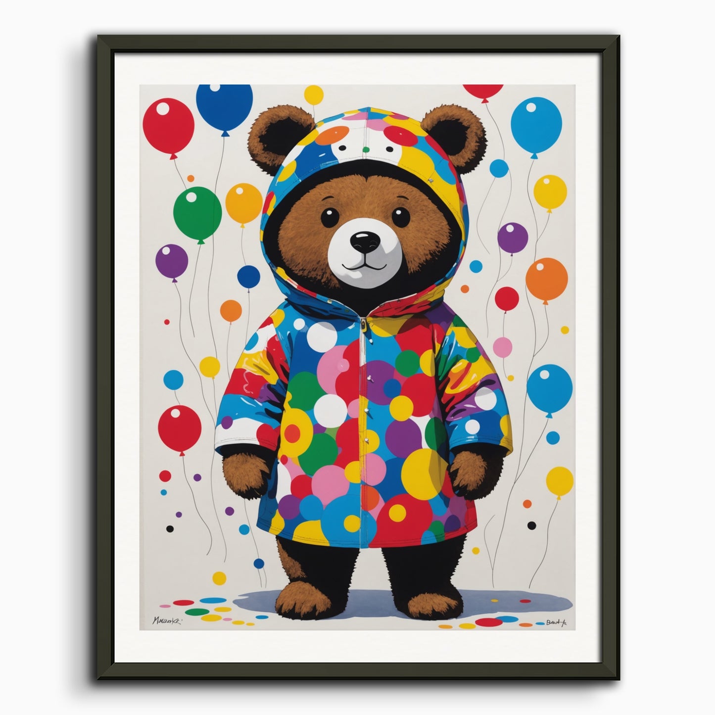 Poster: Contemporary Japanese kawaii artist, bear in costume plays