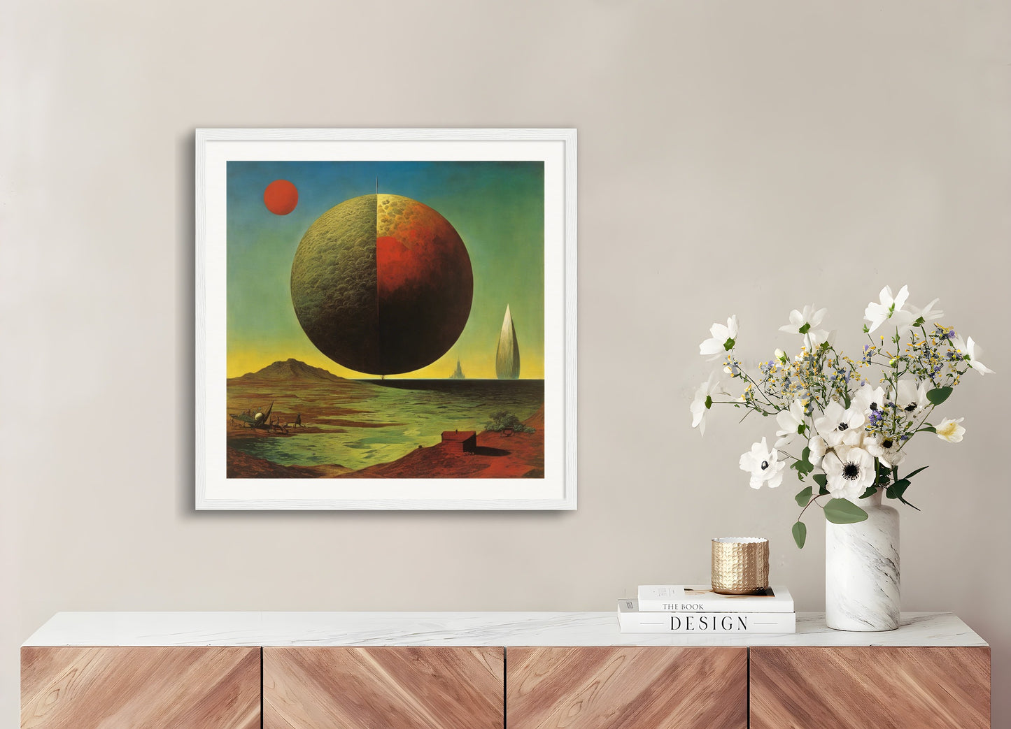 Poster with wood frame: Max Ernst, Earth