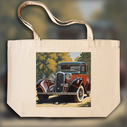 Tote bag - "The Plastic Club" Art Nouveau américain, capteur de voiture, brouettes - 938952768