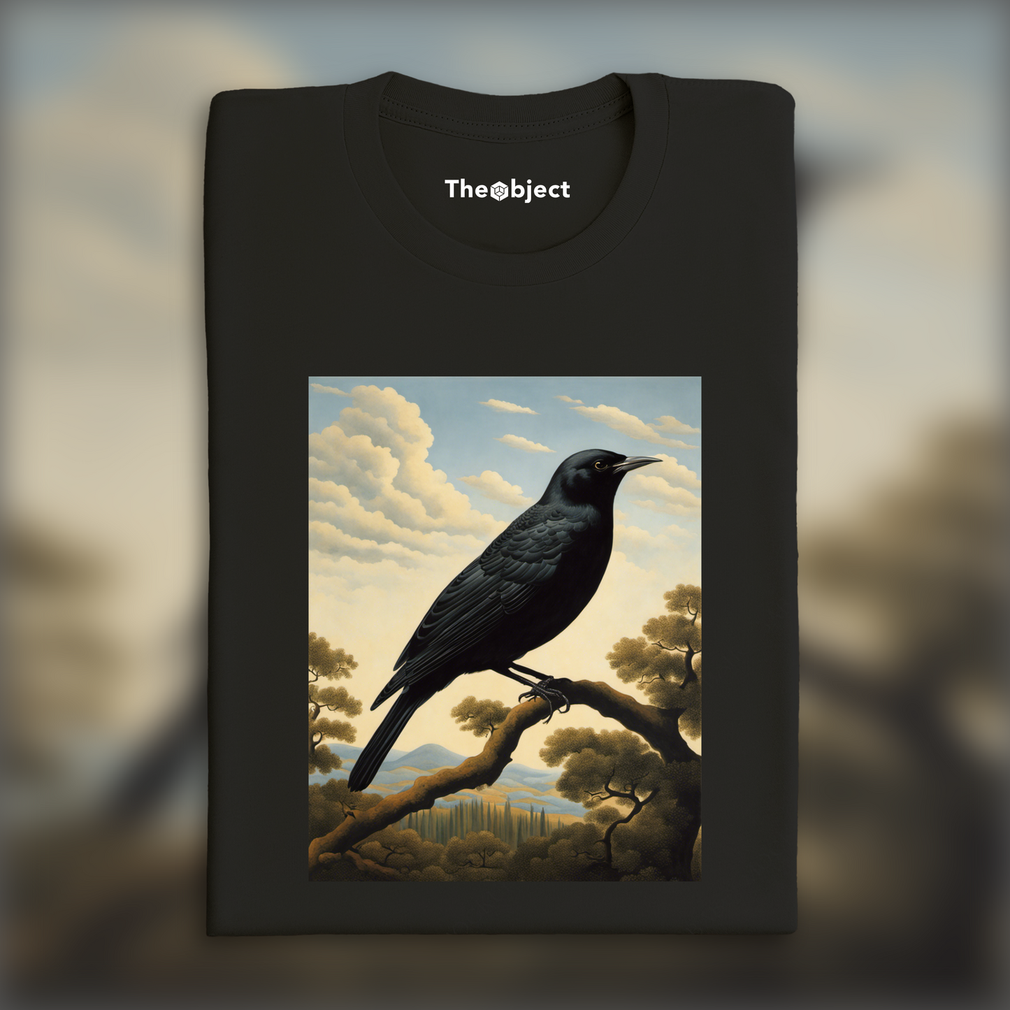 T-Shirt - Surréalisme belge, a black bird - 2984316704