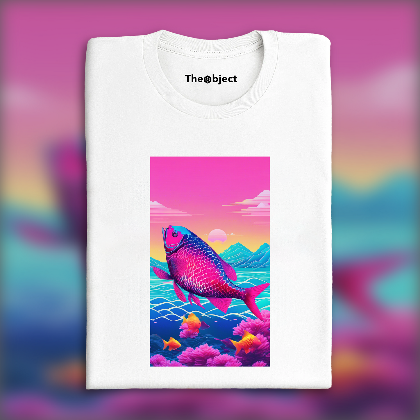 T-Shirt - Vaporwave, Fish - 2557514725