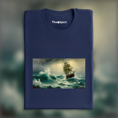 T-Shirt - Fantastic illustration, fanciful settings, stormy ocean - 878146476