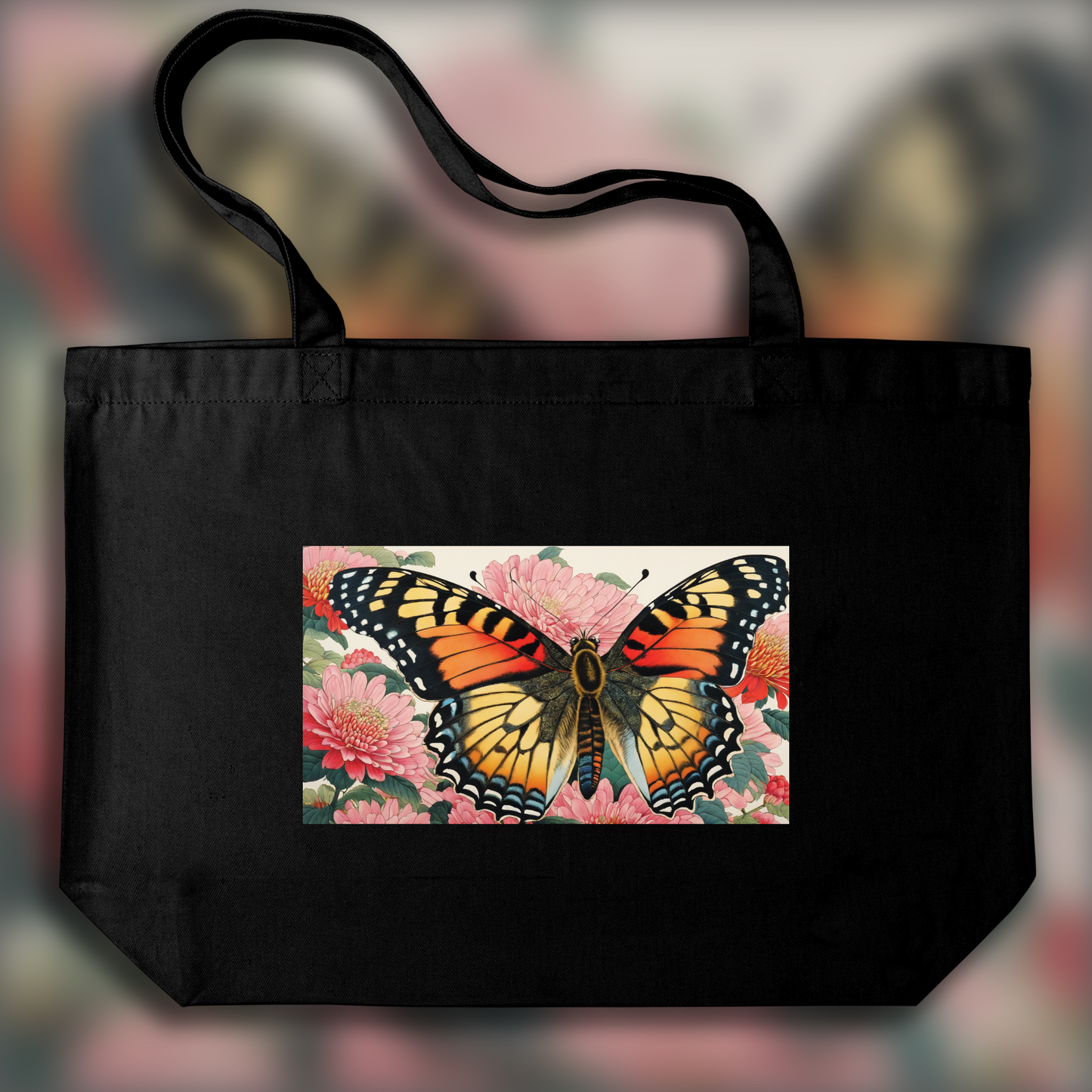 Tote bag - Manga au réalisme analytique, Papillon - 3142628012