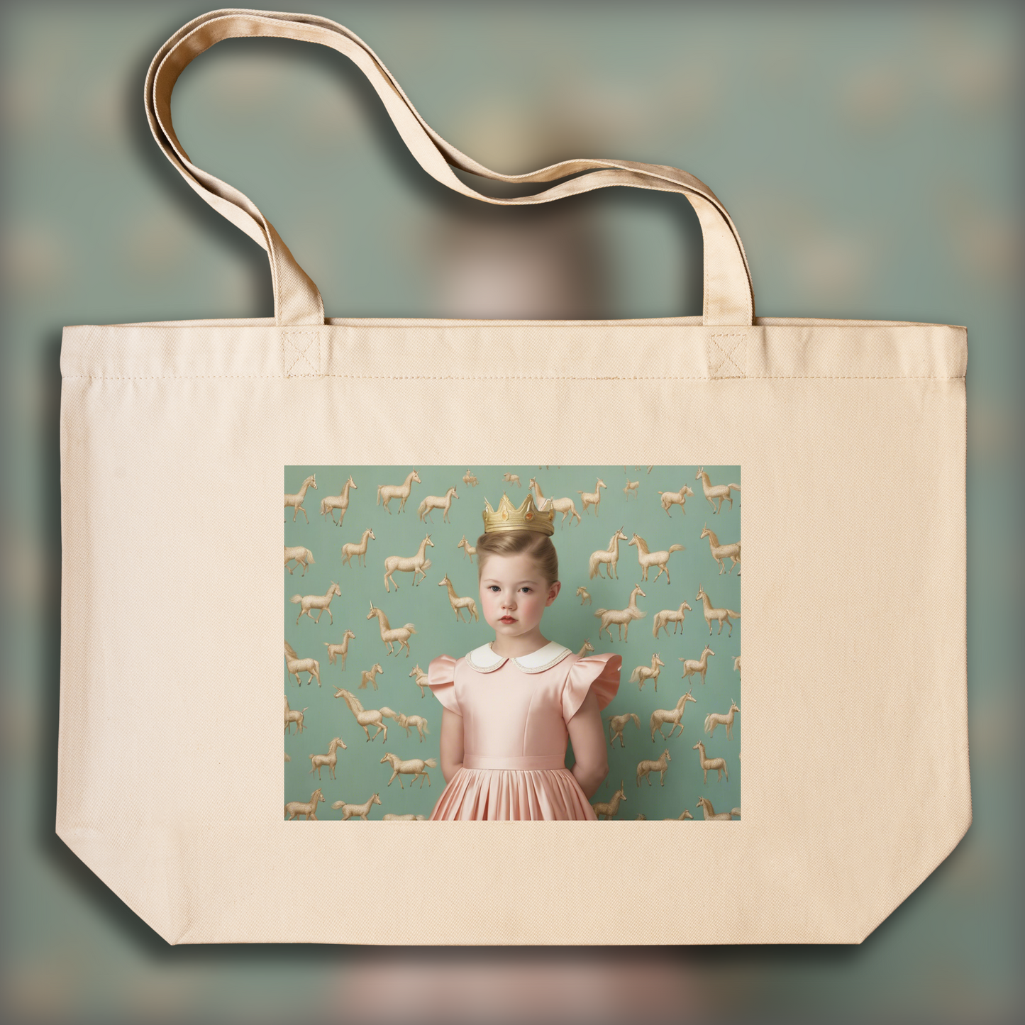 Tote bag - Portraits formels d'enfants à la rigidité aristocratique, Licorne - 827061482