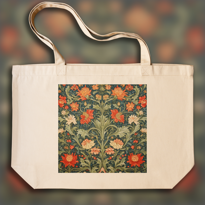 Tote bag - Motifs, floral decoration of 19th century English crafts, Flower Venice - 1611981763