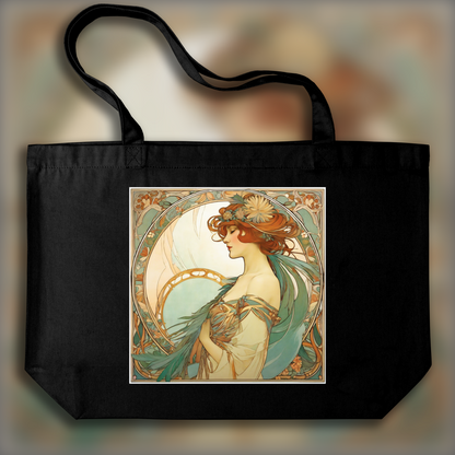 Tote bag - Enchanting fusion of ornate lines and flowing shapes, Feather - 341254564