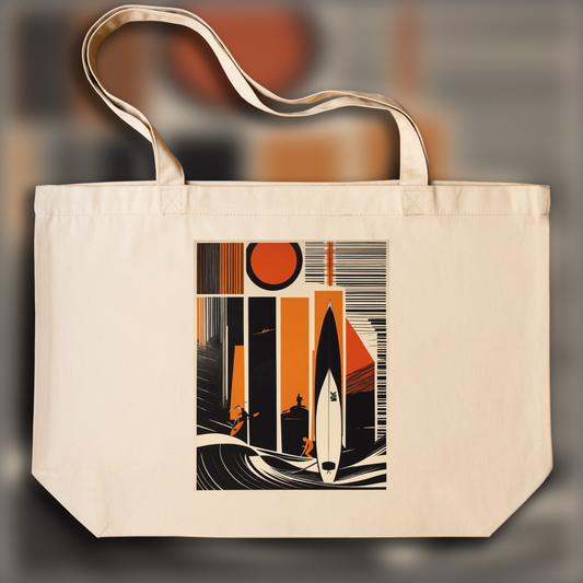 Tote bag - Illustration épurée américaine, moderne et nerveuse, Kayak - 307312534