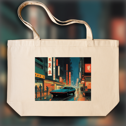 Tote bag - Vues poétiques ukiyo-e, moments fugaces, blade runner - 542869695