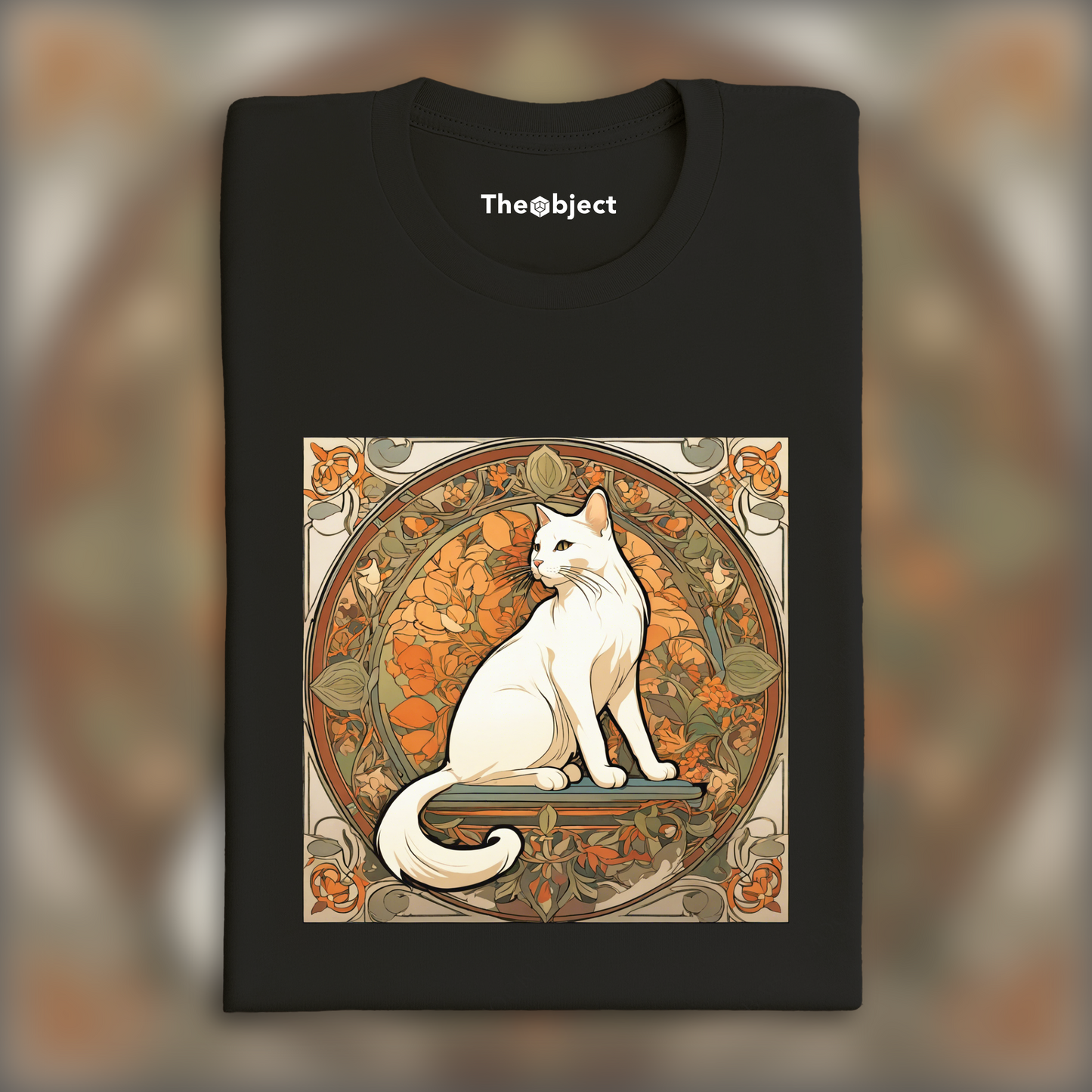 T-Shirt - Enchanting fusion of ornate lines and flowing shapes, Cat - 4003777367