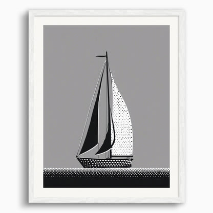 Poster: Halftone dot, Boat