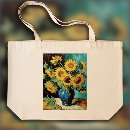 Tote bag - Painting capturing the passionate turbulence of nature and human emotion, Flower - 2544290213