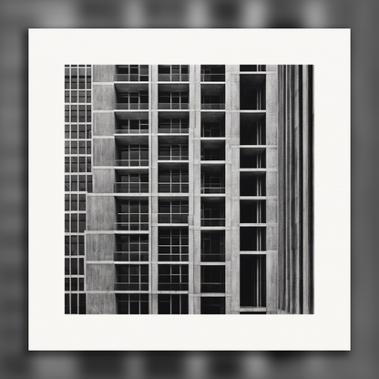 Poster - Abstract urban explorations, black and white, Brutalist architecture, city - 3546003890