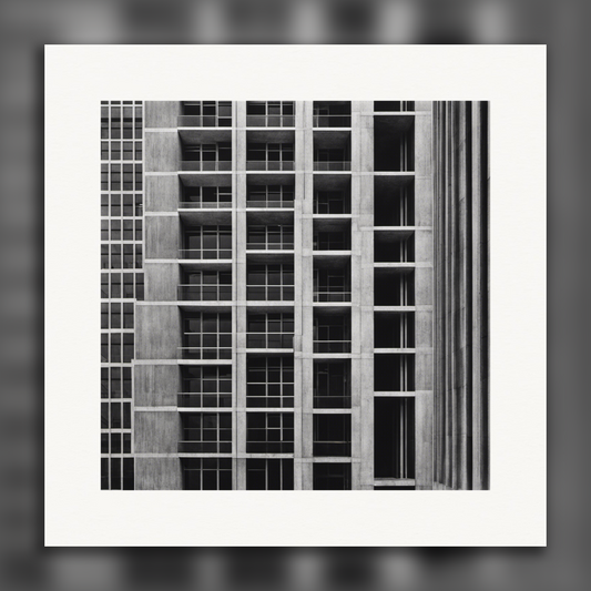 Poster - Abstract urban explorations, black and white, Brutalist architecture, city - 3546003890