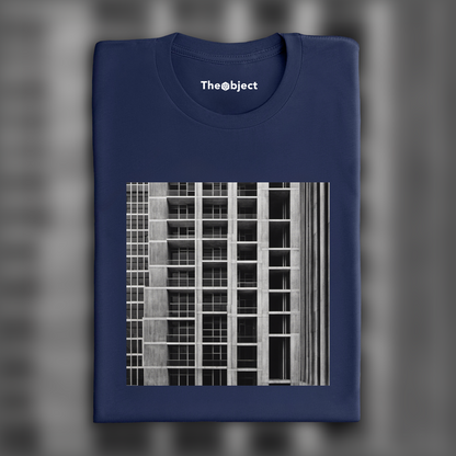 T-Shirt - Abstract urban explorations, black and white, Brutalist architecture, city - 3546003890