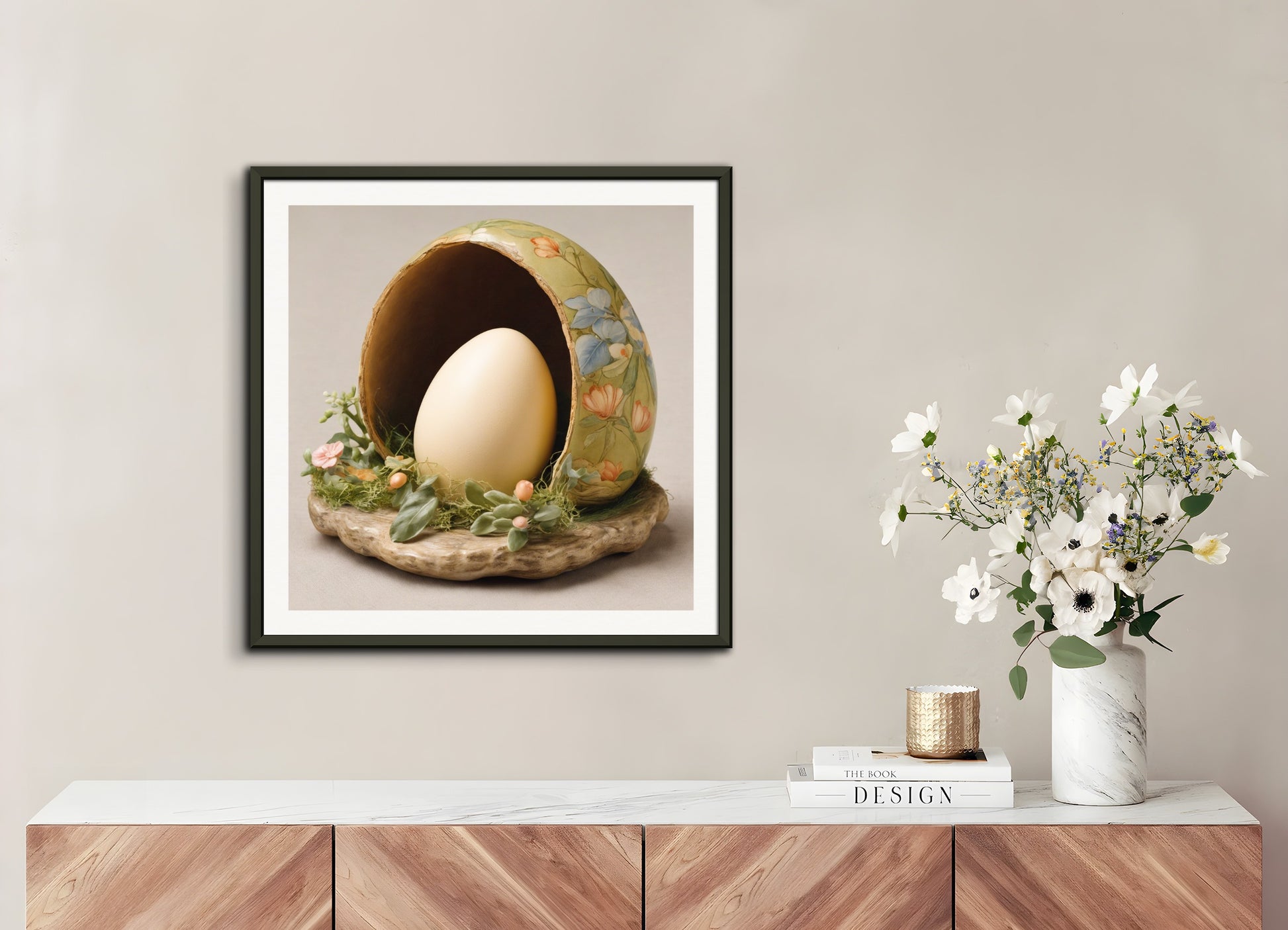 Poster with metal frame: , Egg