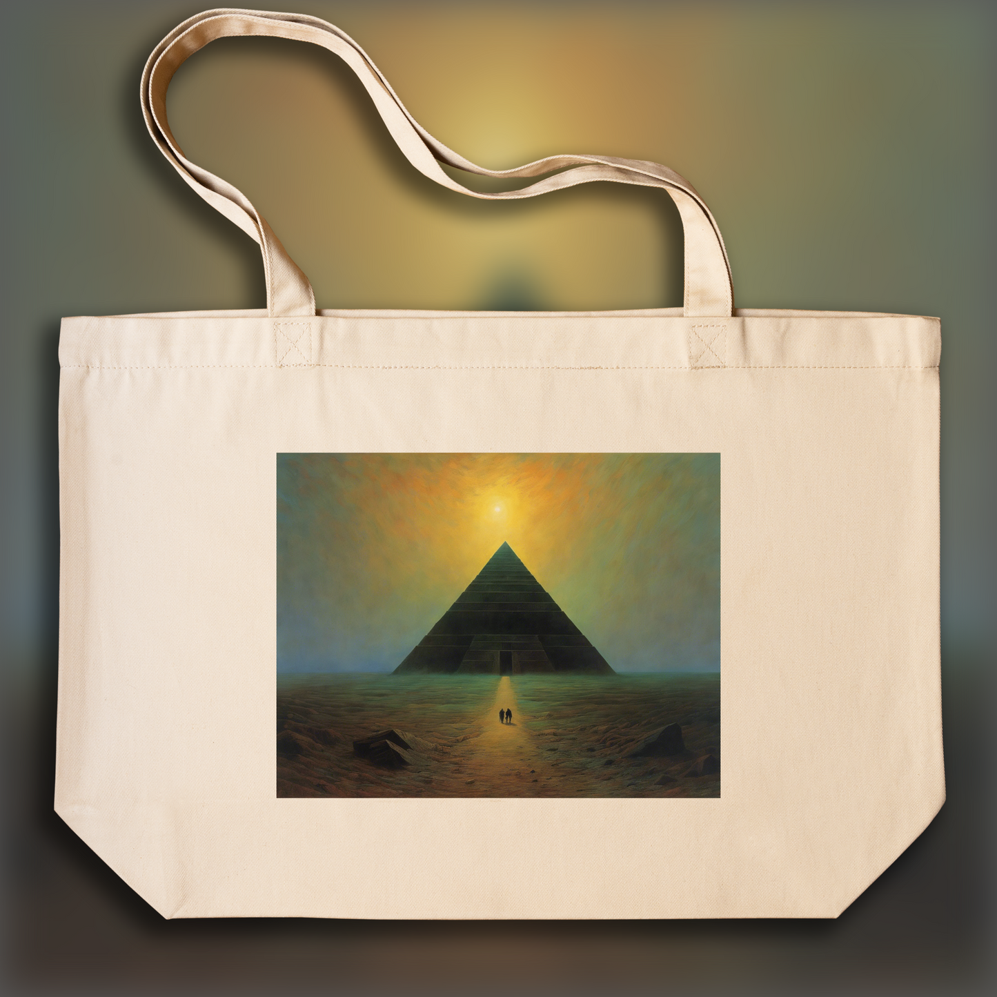 Tote bag - Atmospheric, dark and mystical comic book, Pyramid - 3851023874