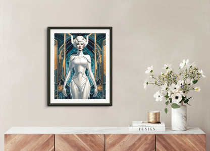 Poster with metal frame: Art Deco, 