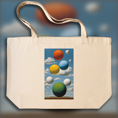 Tote bag - Belgian surrealism, Golf balls - 1181868019