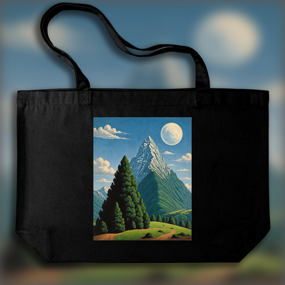 Tote bag - Belgian surrealism, Mountains - 3137862165