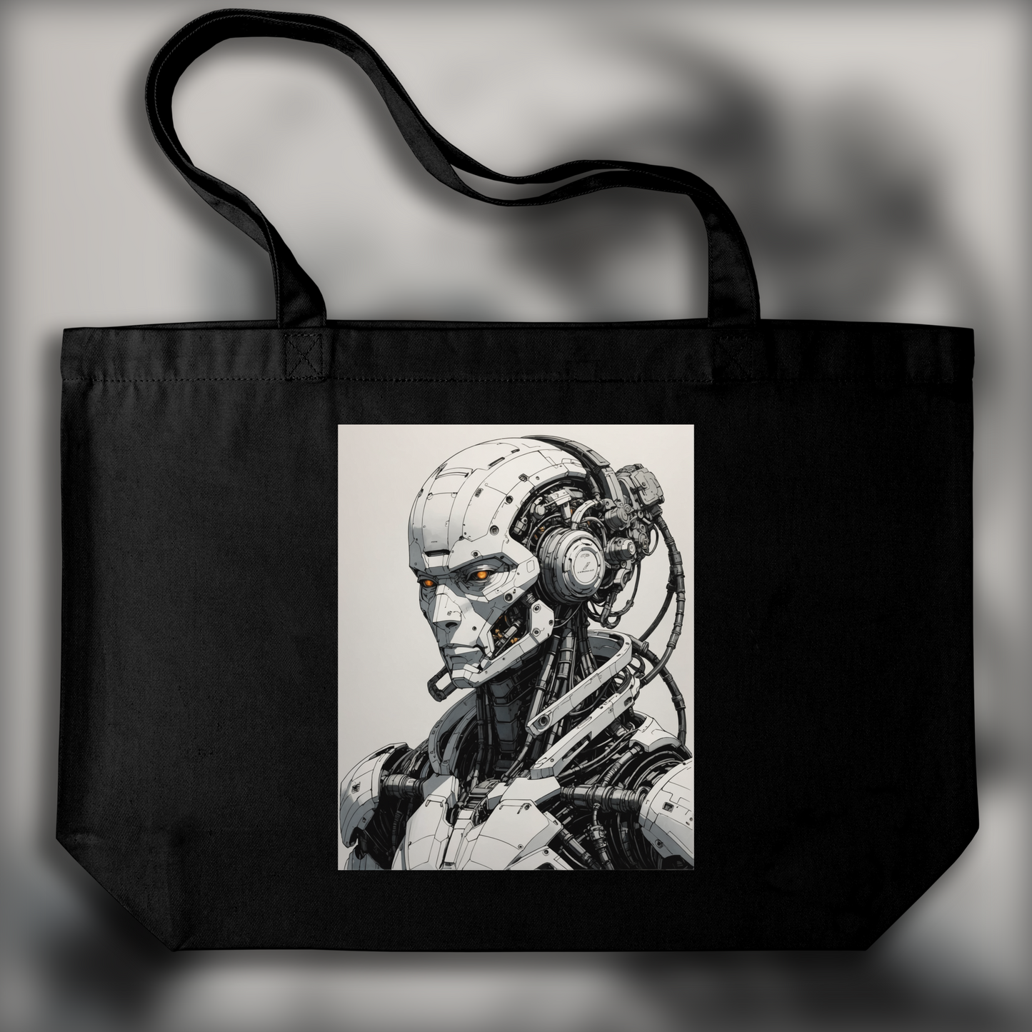 Tote bag - Contemporary dark cyberpunk manga, Cyborg - 3565156729