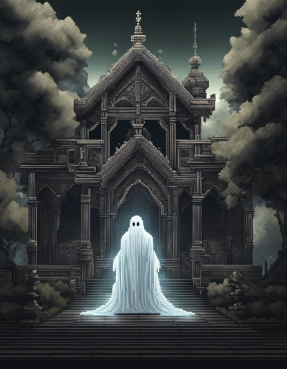 Poster - Pixel art, Ghost - 2889822469