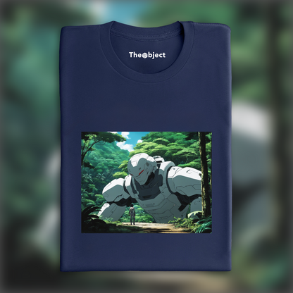 T-Shirt - Atmosphère Akira (anime), a white ghost in the shell cyborg in the Seychelles jungle - 4124960360