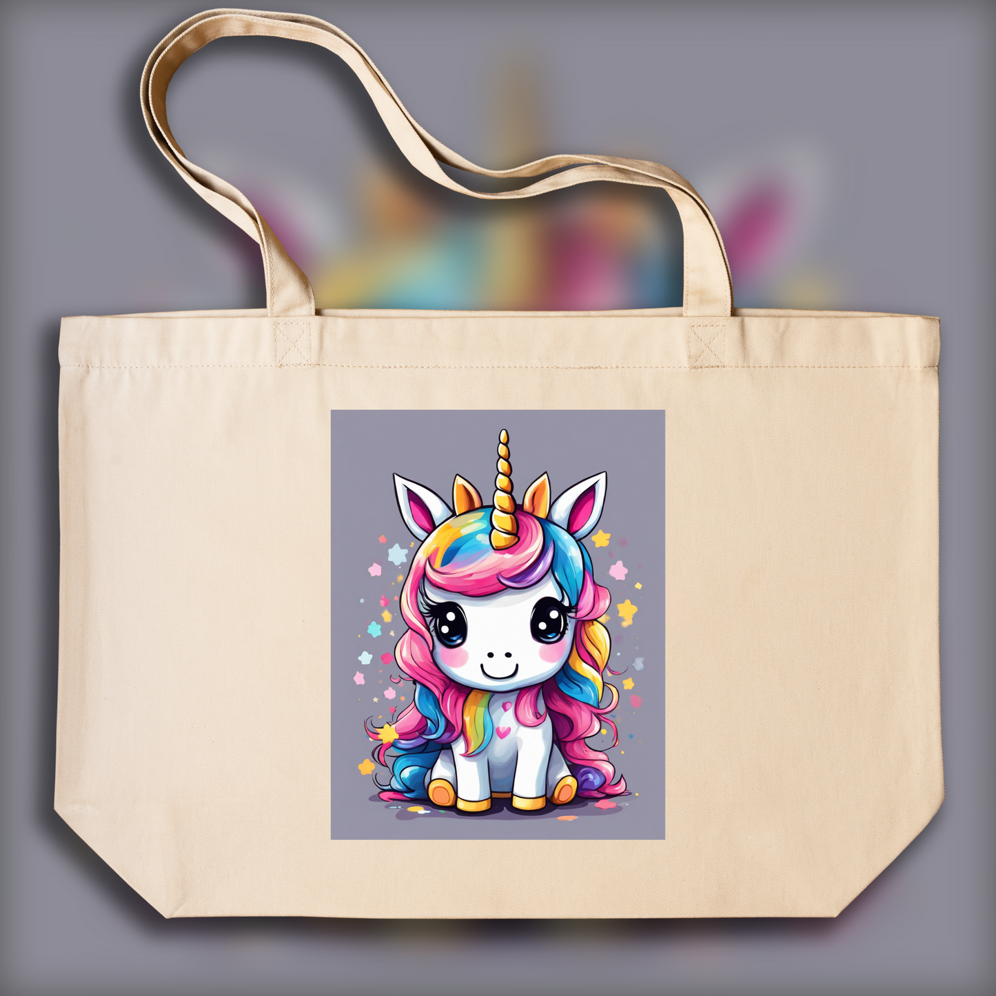 Tote bag - Contemporary Japanese kawaii artist, A baby cute unicorn - 767137688