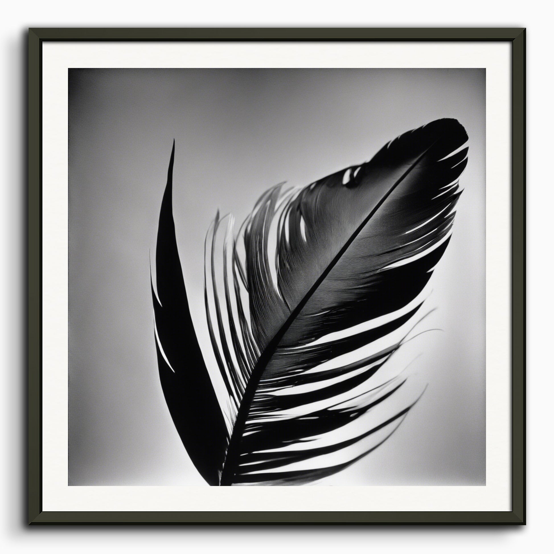 Poster: Abstract photographs based on elements of nature and geometric patterns, Feather