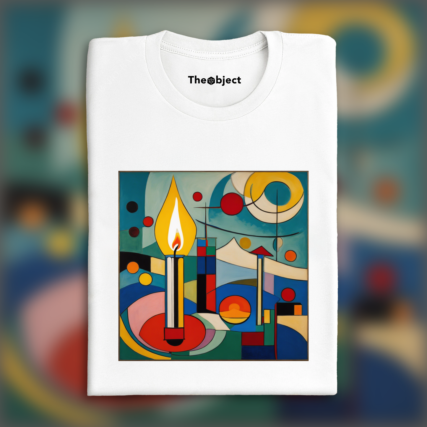 T-Shirt - Art abstrait géométrique, Bougie - 972237641