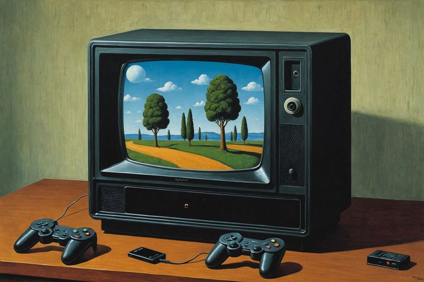 Image - Belgian surrealism, Video game console - 2416393131