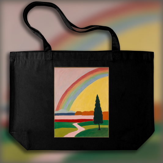 Tote bag - Figuratif intimiste américain, tendance abstraite, Arc-en-ciel - 3247691415