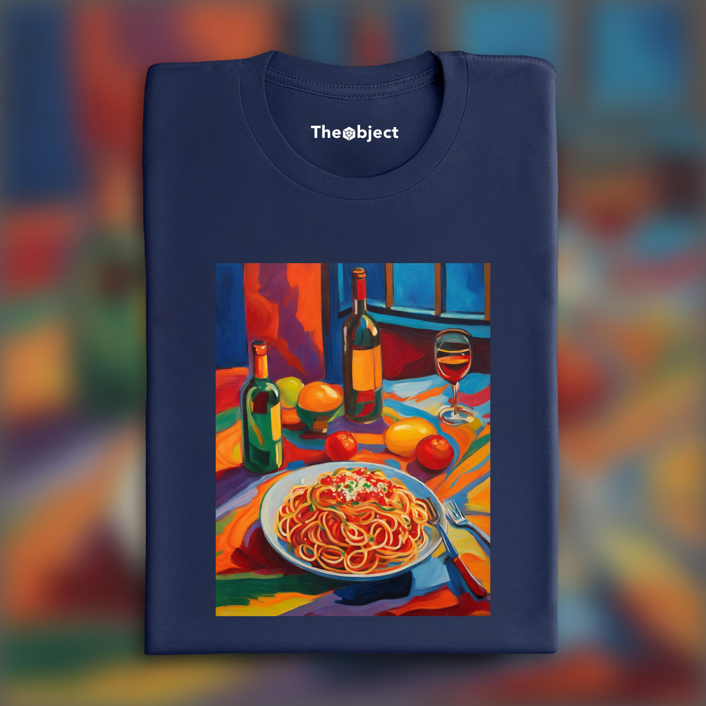 T-Shirt - Fauvism, Spaghetti pasta - 1025432005