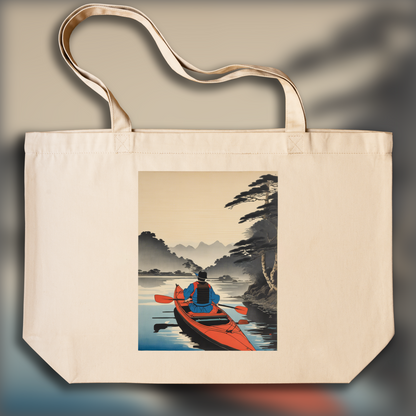 Tote bag - Manga with analytical realism, Kayak  - 5759264