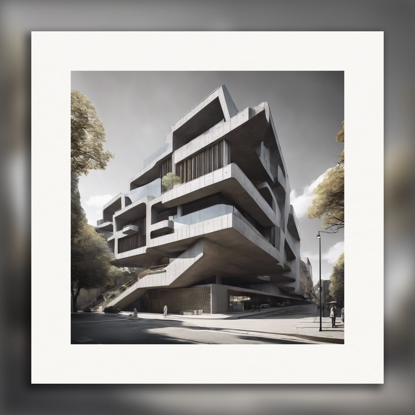 Poster - Late modernism, Brutalist architecture, city - 438035921