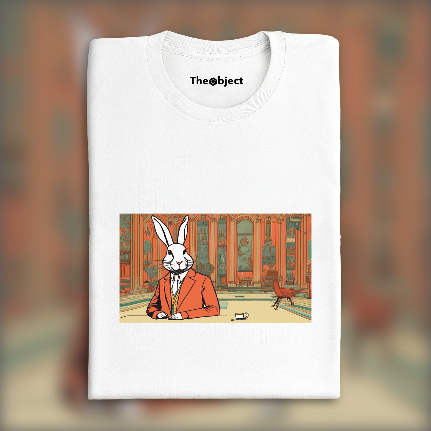 T-Shirt - Symmetrical cinematography with a clean color palette, Rabbit - 3272264847